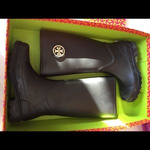 Tory Burch Rain Boots - Rubber/Veg leather